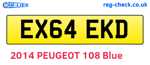 EX64EKD are the vehicle registration plates.