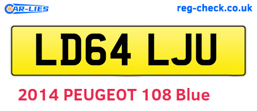 LD64LJU are the vehicle registration plates.
