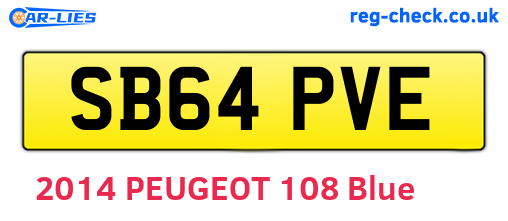 SB64PVE are the vehicle registration plates.