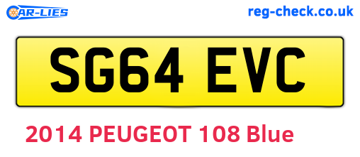 SG64EVC are the vehicle registration plates.