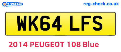 WK64LFS are the vehicle registration plates.