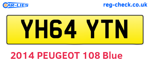YH64YTN are the vehicle registration plates.