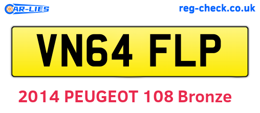 VN64FLP are the vehicle registration plates.
