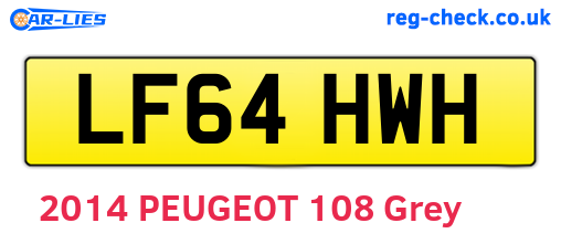 LF64HWH are the vehicle registration plates.