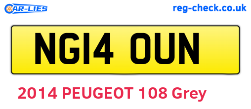 NG14OUN are the vehicle registration plates.