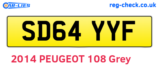 SD64YYF are the vehicle registration plates.