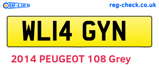 WL14GYN are the vehicle registration plates.