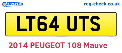 LT64UTS are the vehicle registration plates.