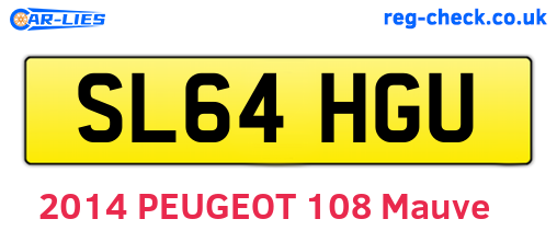 SL64HGU are the vehicle registration plates.