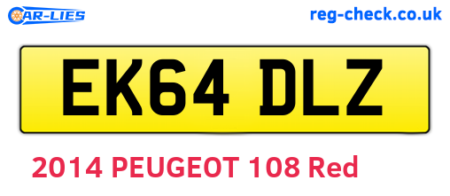 EK64DLZ are the vehicle registration plates.