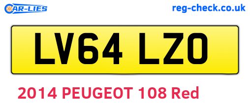 LV64LZO are the vehicle registration plates.