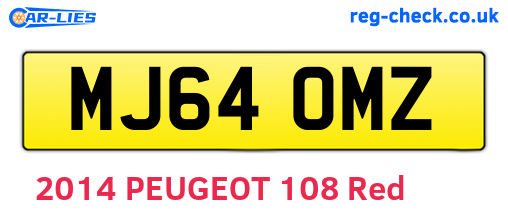 MJ64OMZ are the vehicle registration plates.