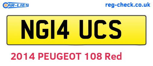 NG14UCS are the vehicle registration plates.