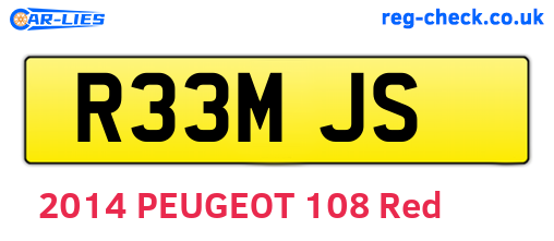 R33MJS are the vehicle registration plates.