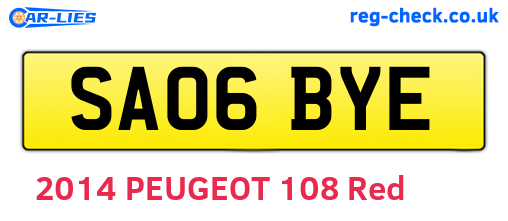SA06BYE are the vehicle registration plates.