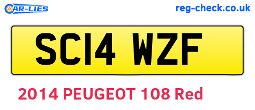SC14WZF are the vehicle registration plates.