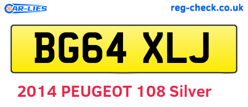 BG64XLJ are the vehicle registration plates.