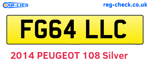 FG64LLC are the vehicle registration plates.
