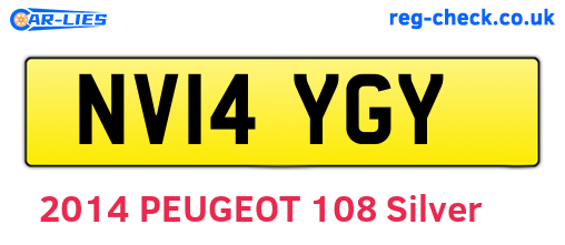 NV14YGY are the vehicle registration plates.