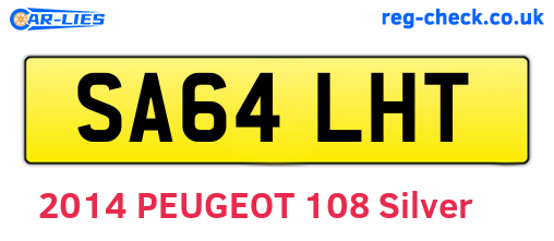 SA64LHT are the vehicle registration plates.