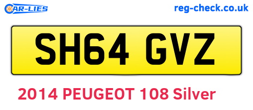 SH64GVZ are the vehicle registration plates.