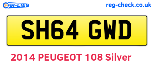 SH64GWD are the vehicle registration plates.