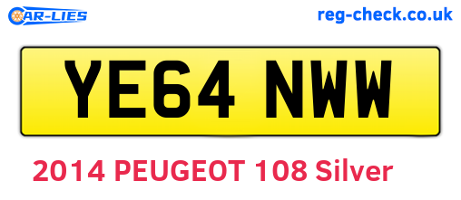 YE64NWW are the vehicle registration plates.