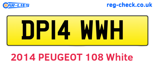 DP14WWH are the vehicle registration plates.