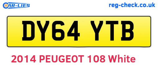 DY64YTB are the vehicle registration plates.