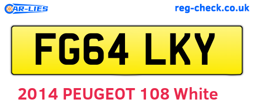 FG64LKY are the vehicle registration plates.