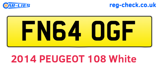 FN64OGF are the vehicle registration plates.