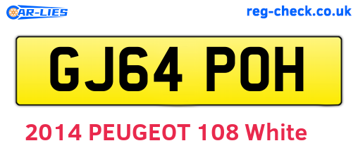 GJ64POH are the vehicle registration plates.