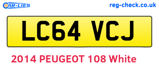 LC64VCJ are the vehicle registration plates.