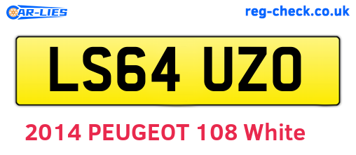 LS64UZO are the vehicle registration plates.