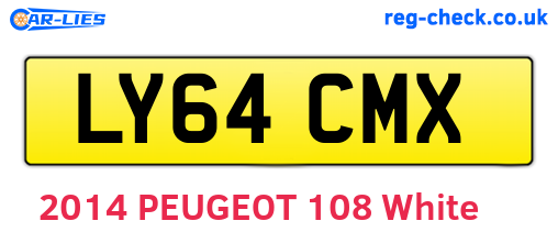 LY64CMX are the vehicle registration plates.