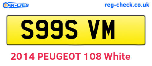 S99SVM are the vehicle registration plates.
