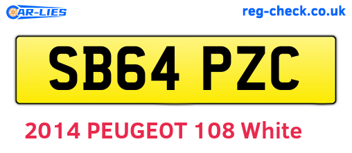 SB64PZC are the vehicle registration plates.