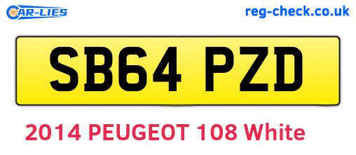 SB64PZD are the vehicle registration plates.