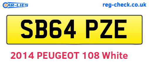 SB64PZE are the vehicle registration plates.