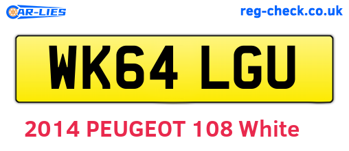 WK64LGU are the vehicle registration plates.