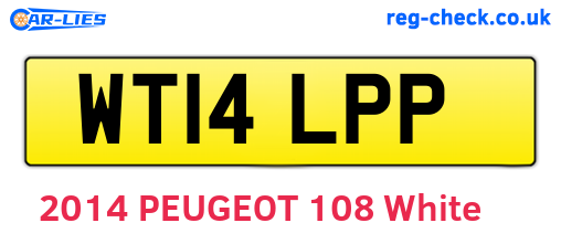 WT14LPP are the vehicle registration plates.