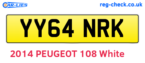 YY64NRK are the vehicle registration plates.