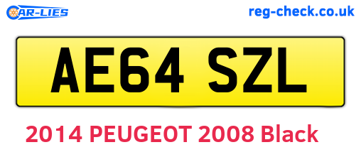 AE64SZL are the vehicle registration plates.
