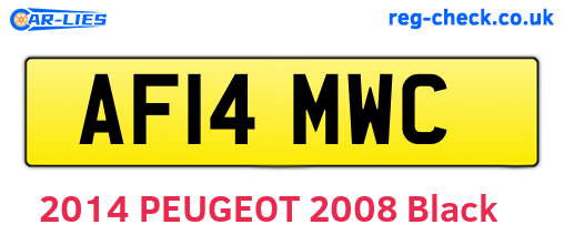 AF14MWC are the vehicle registration plates.