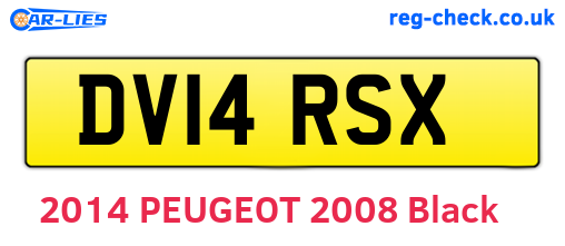 DV14RSX are the vehicle registration plates.