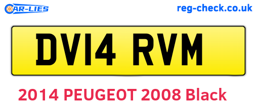 DV14RVM are the vehicle registration plates.