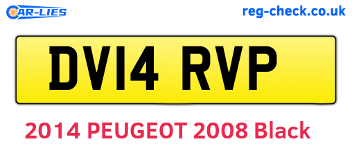 DV14RVP are the vehicle registration plates.