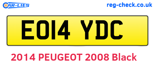 EO14YDC are the vehicle registration plates.