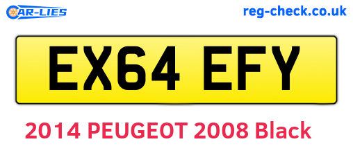 EX64EFY are the vehicle registration plates.