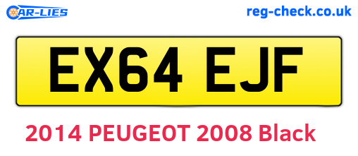 EX64EJF are the vehicle registration plates.